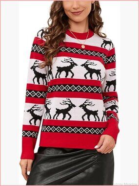 Ugly Christmas Cardigan - Button Down Open Front Knit Pullover Sweater